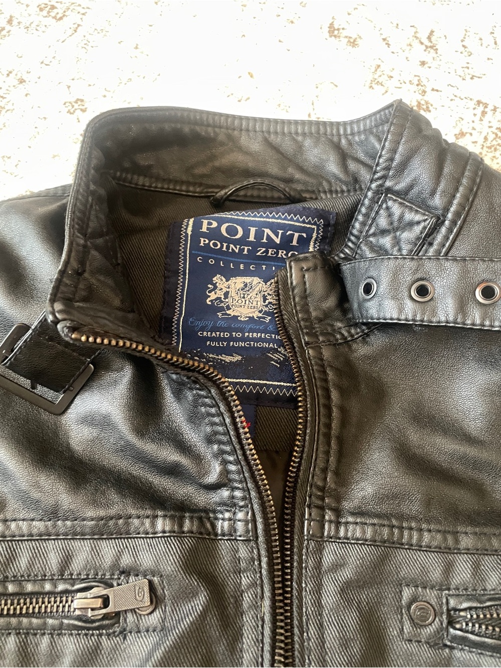 Men’s Point Zero Black Bomber Jacket | size L